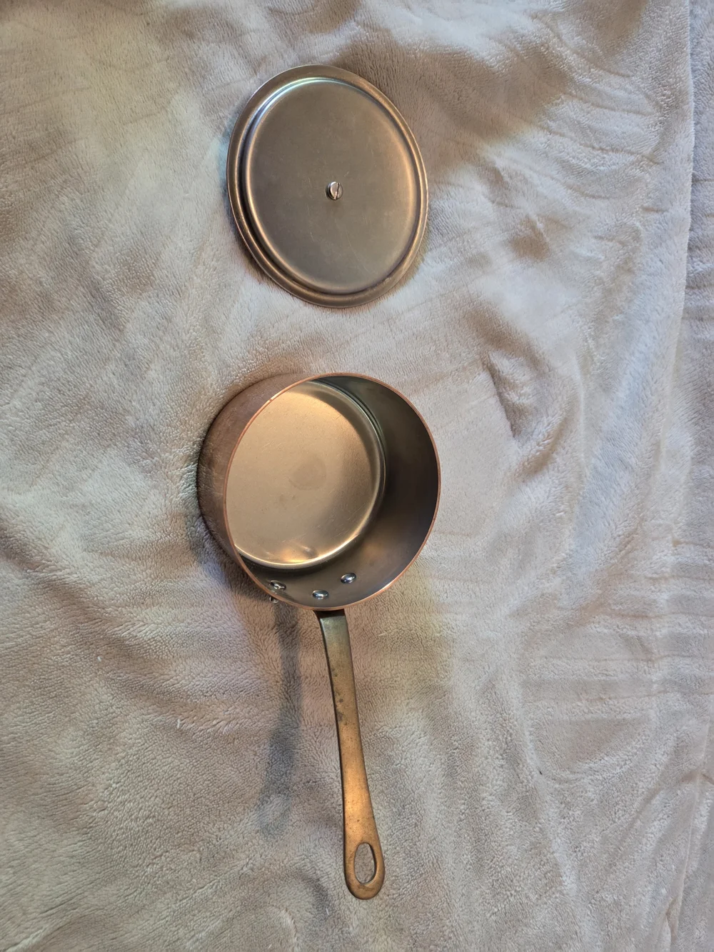 Copper Saucepan with Lid - Copper & France